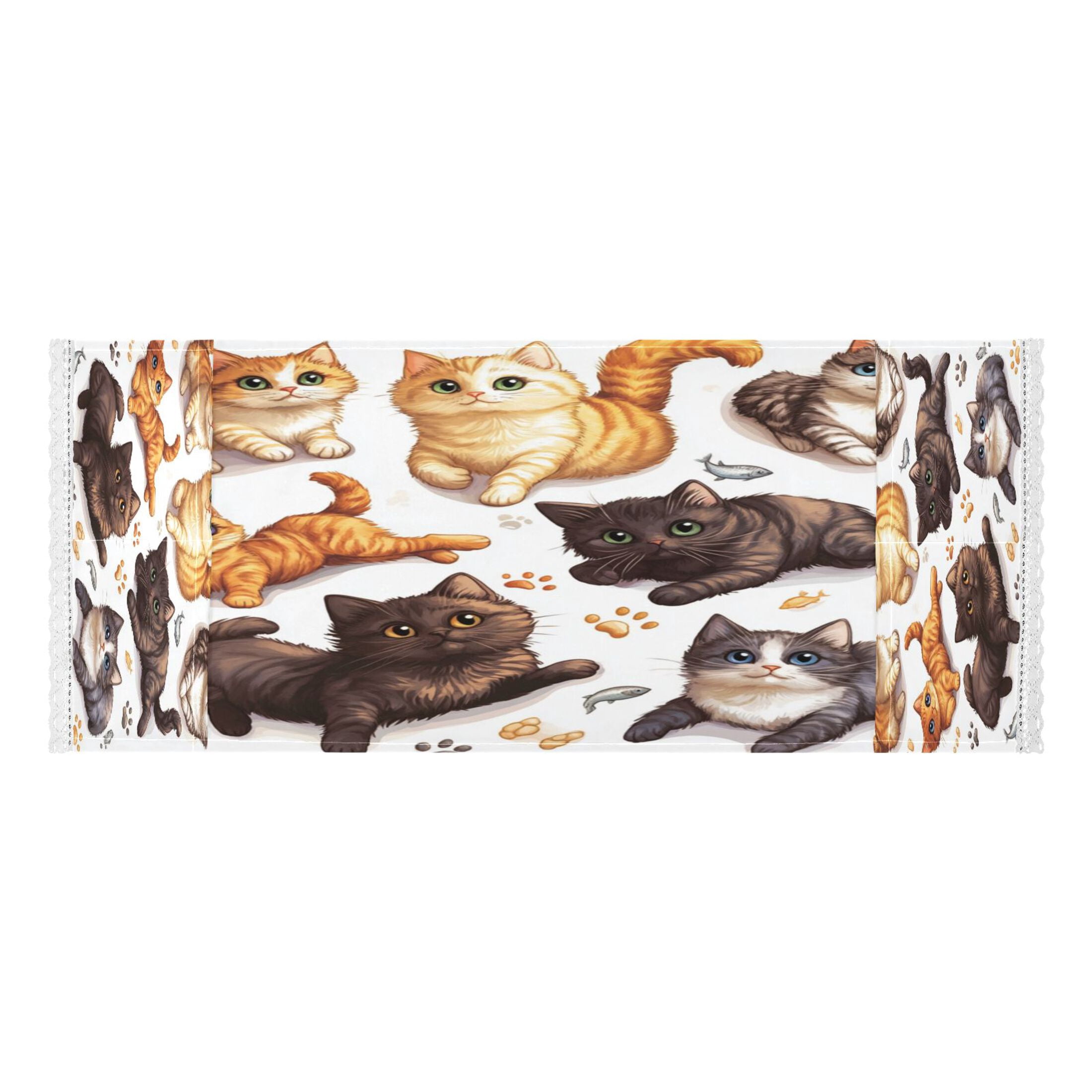 Dustproof Washing Machine Cloth Washer and Dryer Top Covers, Fridge Dust Cover, With Storage Bags Colorful Cartoon Cats