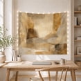 thumbnail image 5 of Organic Forms Across an Earthy Geometric Field, Serene Abstract for Art Lovers, Earth Tone Wall Art, Housewarming Gift, Tapestry Wall Hanging for Bedroom and Living Room, 5 of 7