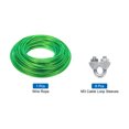 thumbnail image 3 of Uxcell 1/8 Green Vinyl Coated Wire Ropes 197ft Galvanized Steel with 8PCS M3 Loop Sleeves, 3 of 7