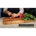 thumbnail image 6 of Ironwood Gourmet Charleston End Grain Prep Station, Acacia Wood, 20" x 14" x 1.25" Rectangular Wooden Cutting Board, 6 of 9