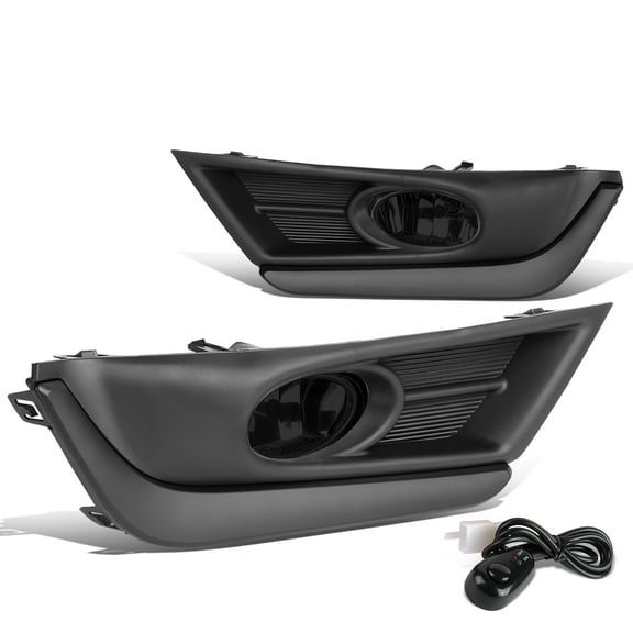 DNA Motoring FL-ZTL-276-SM For 2017 to 2018 Honda CRV Front Driving Fog Light Lamp Black Bezel Switch Smoked Lens