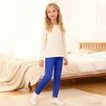 thumbnail image 2 of Byoo Solid Leggings for Toddler Girl Straight Leg High Rise Relaxed Slim Fit Capris Trousers Kids Soft Tights Pants, 2 of 6