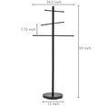thumbnail image 2 of MyGift 5.5 Foot Freestanding Towel Rack, Black Metal, 6 Rungs, 2 of 5