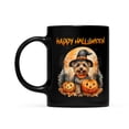 thumbnail image 2 of Happy Halloween Yorkshire Terrier Witches Hat Pumpkin Carving Mug Yorkie Dog Lover Gifts Coffee Tea Cup - 02019, 2 of 4
