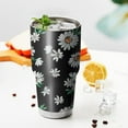 thumbnail image 3 of Daisy Floral Tumbler with Lid and Straw Stainless Steel 30oz Daisy Tumbler Cup Insulated Daisy Water Bottle Cups Coffee Tumbler Travel Mug Gifts for Women, 3 of 7