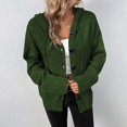 thumbnail image 4 of Baberdicy Sweater Coat Women's Cardigan Sweater Hoodies Button Down Long Sleeve Oversized Knit Cardigans Cardigan Sweaters for Women Army Green, 4 of 8
