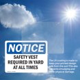 thumbnail image 6 of (2 Pack) Safety Vest Required In Yard At All Times OSHA Notice Sign, 6 of 7
