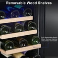 thumbnail image 4 of 15 Inch Wine Cooler Refrigerators 28 Bottle Fast Cooling Low Noise Wine Fridge with Professional Compressor Stainless Steel, Digital Temperature Control Screen Built-in or Freestanding, 4 of 4