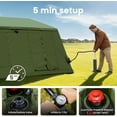 thumbnail image 6 of Lilypelle 8-10 Person Blow Up Inflatable Tent, with Removable Canopy and Stove Jack, 2 Room Instant Setup Air Cabin, Waterproof Oxford Hot Camping Tent for Family Glamping, 6 of 9