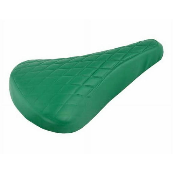 Vinyl Saddle Diamond 702 Green. Bike seat, bicycle seat, Bike part, bicycle part, lowrider bike part, bmx, free style