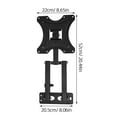 thumbnail image 2 of OULII Support Mural Réglable pour Moniteur Compatible Acier Noir Lot de 1 Usage Domestique, 2 of 7