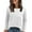White, variant on Fznquz Trendy Tops for Women 2025 Plain Long Sleeve Black T Shirt Casual Fall Solid Women Clothing