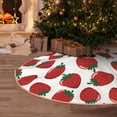 thumbnail image 5 of Sikiie Hand Drawn Strawberry Nativity Christmas Tree Skirt, Jesus Christian Winter Holiday Tree Mat Decoration(30-48IN)48", 5 of 6