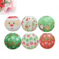 thumbnail image 1 of Christmas Paper Lanterns Decorative Indoor, 12 IN Holiday Paper Lanterns, 1 of 5