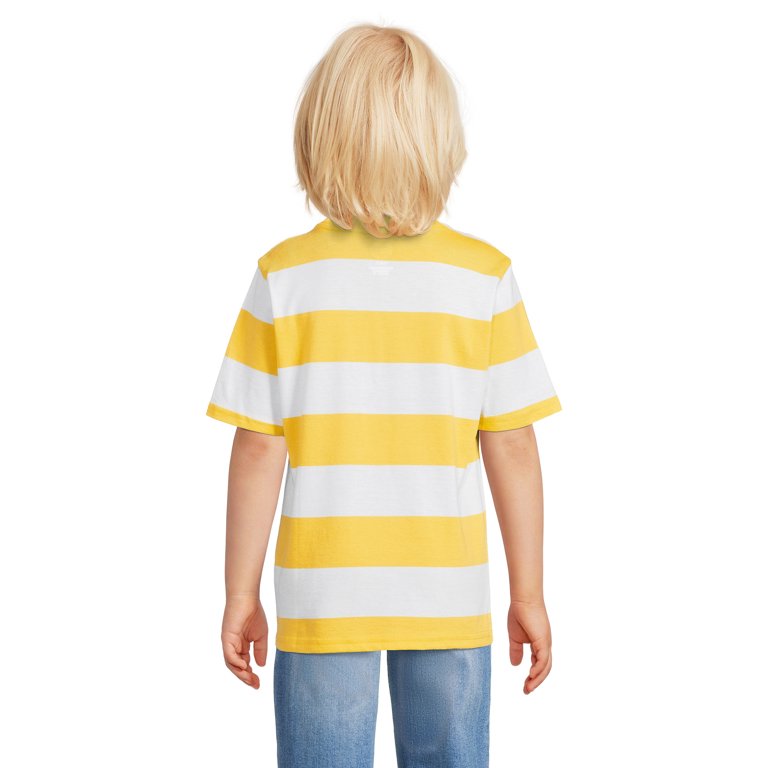 Wonder Nation Boys Short Sleeve Striped T-Shirt, Sizes 4-18 & Husky 