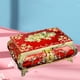 thumbnail image 5 of Caja de joya Hugo Dorada Y Roja Rectangular con Grabado Floral, 5 of 6