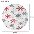 thumbnail image 6 of White Christmas Snowflake Pattern Round Tablecloth 60"x60",Wrinkle Wipeable Table Cloth for Kitchen Dining Room Picnic Patio Party, 6 of 6