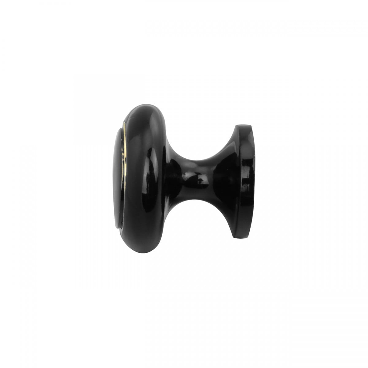 Black Enamel Coated Solid Brass Cabinet Knobs Set of 5 Renovators Supply