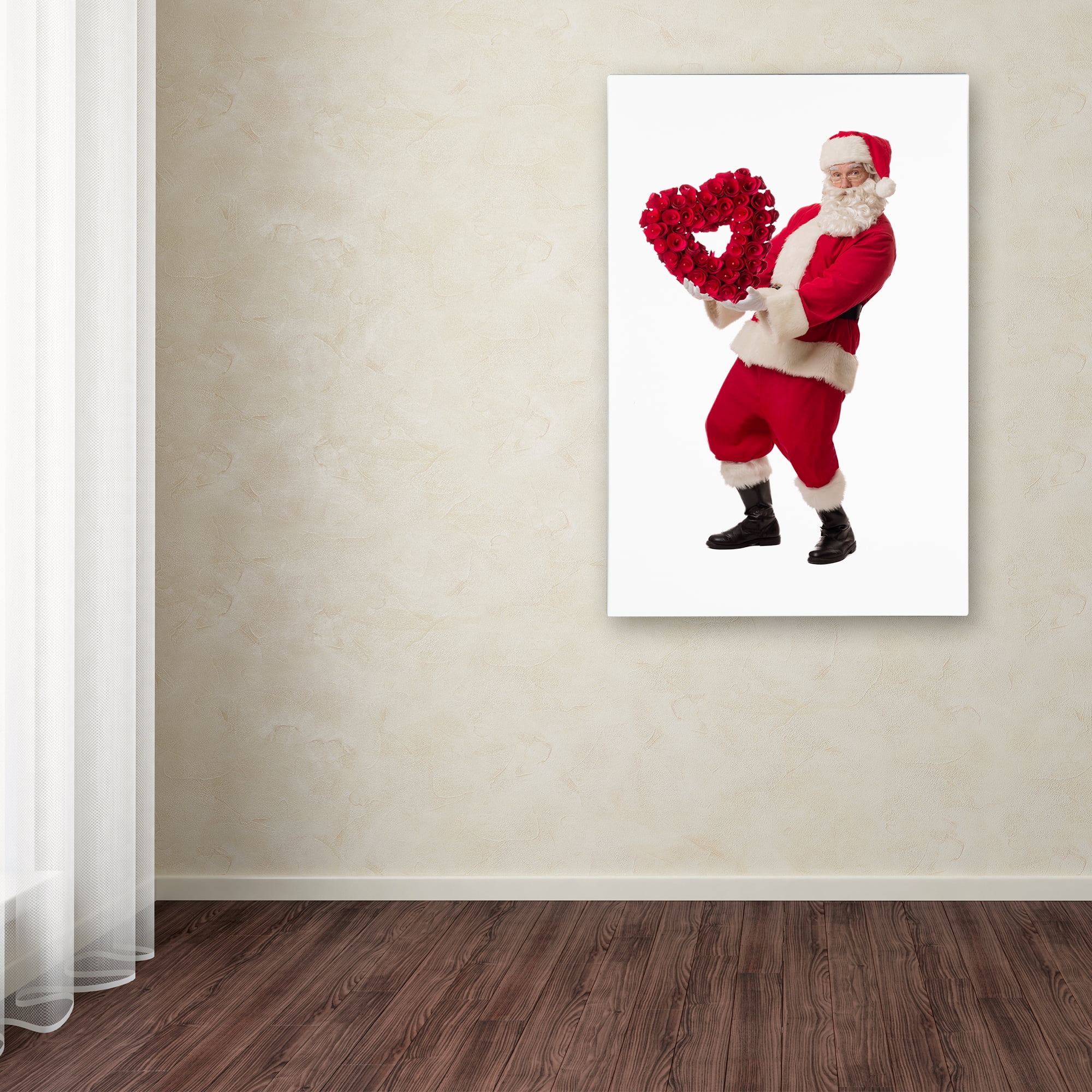 Trademark Fine Art 'Santa-heart-14013' Canvas Art by Ed Wheeler