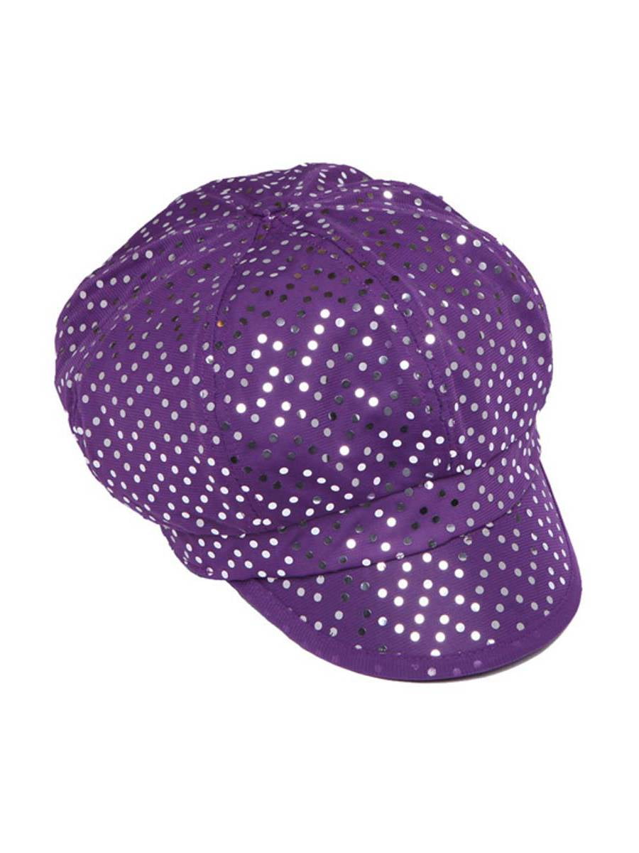Womens Fashion Sequined Newsboy Cap 