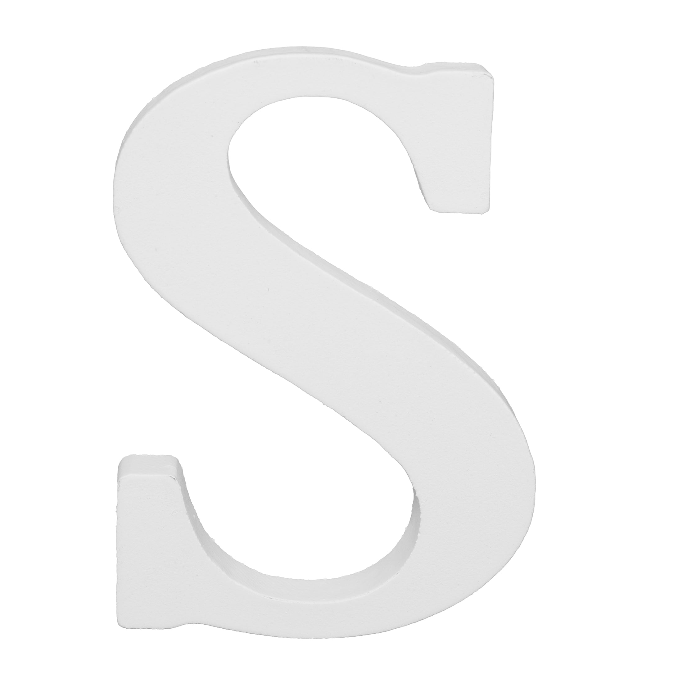 (3 pack) Cousin DIY 3" White Wood Letter S