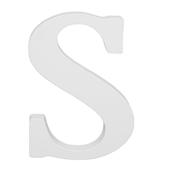 Hello Hobby 3" White Wood Letter S