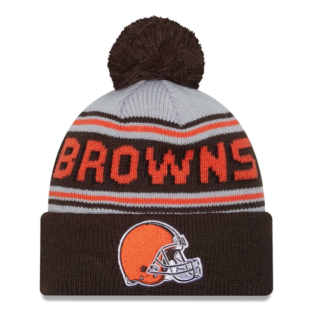 Gorro de Punto con Puño y Pompon Marrón de New Era Cleveland Browns