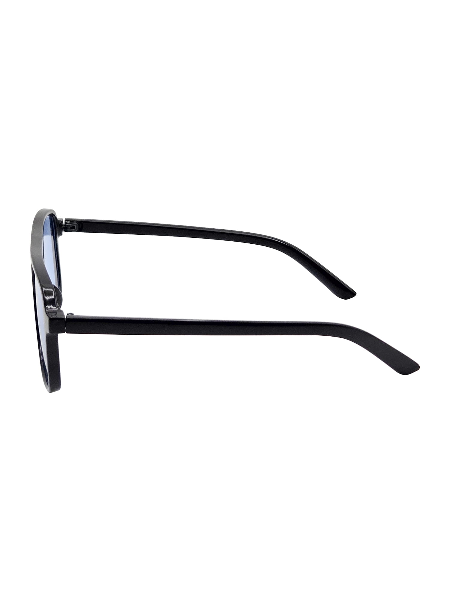 Juniors Plastic Square Aviator Black Frame Blue Lens Sunglasses