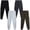 Black/Heather Grey/Olive/Charcoal, variant on Quad Seven Boys Sweatpants Soft Active Fleece Cargo and Basic Jogger Pants with Pockets 4 Pack