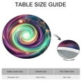 thumbnail image 6 of Colorful Tie Dye Cosmic Spiral Pattern Round Fitted Tablecloth with Elastic Edge,Dining Table Cover Waterproof,Outdoor Round Tablecloth for Camping,Dining,Indoor and Outdoor, 6 of 7