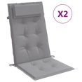 thumbnail image 3 of vidaXL Highback Chair Cushions 2 pcs Grey Oxford Fabric, 3 of 4