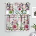 thumbnail image 1 of Boho Vintage Curtains 36 Inch - 3 Panel Farmhouse Wildflower Set with Rustic Floral Design, Rod Pocket, 1 of 4