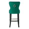 thumbnail image 6 of WestinTrends Wordford 29" Tufted Velvet Bar Stool, Black/ Dark Green, 6 of 10