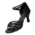 thumbnail image 2 of OUNONA 1 Pair of High Heeled Shoes with Knotted Strap for Lady Latin Dancing Black Size 39, 2 of 6