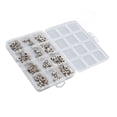 thumbnail image 1 of Anillos de Cabello de Rastas, Suavizado Dentro de 120 Piezas de Pulseras de Aleación Destacada que Hace la Decoración del Cabello Evitando Rascar Cuentas de Rastas para Colas de, 1 of 7