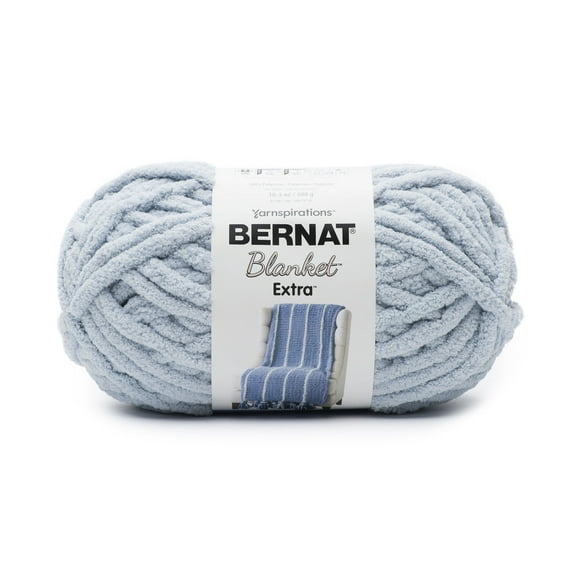 Bernat Blanket Extra Yarn, Softened Blue, 10.5oz(300g),Jumbo,Polyester