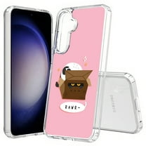 TalkingCase Slim Fit Phone Case Compatible for Samsung Galaxy S25(Not S25  Plus/Ultra), Cat Hiding In A Box Print, Lightweight,Flexible, USA Print