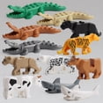 thumbnail image 1 of Bloques de construcción de rompecabezas ensamblados con forma de animal en bolsa de regalo, juguete de cocodrilo, tiburón tigre, múltiples bloques de construcción de juguete, 1 of 5