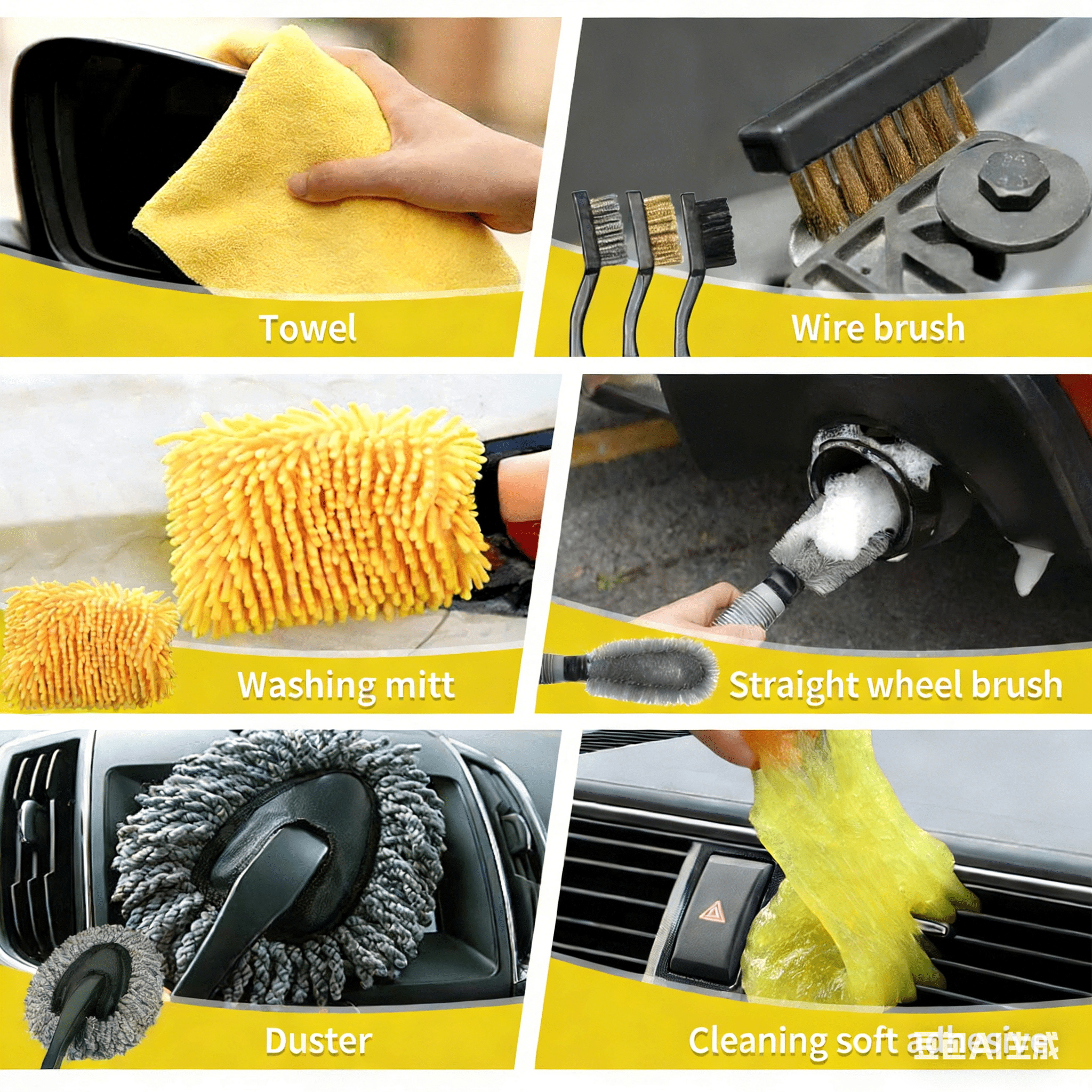 35Pcs Car Detailing Brush Set, Car Detailing Kit, Auto Detailing Drill Brush Set, Car Detailing Brushes, Car Wash Cleaning Tools Kit for Interior, Exterior, Wheels