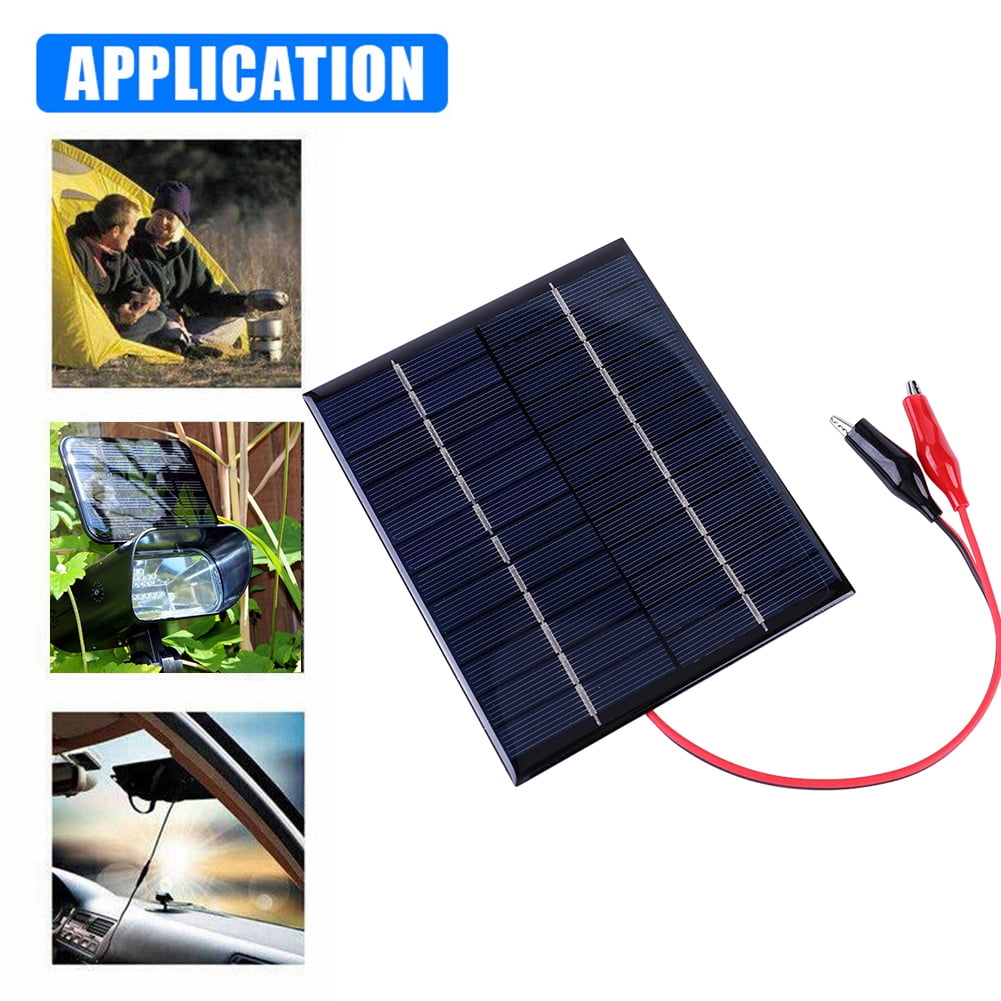 12 Volt 5 Watt Solar Battery Charger & Maintainer Portable Solar Powered  Trickle Charger Solar Trickle Charger Kit with Alligator Clip Adapter for  Car, Boat, Automotive, RV 