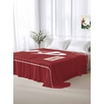 thumbnail image 6 of Twin XL Flat Sheet 66"x102", Japanese Style Soft Lightweight Bedding Flat Sheets Only, Modern Minimalist Red Brushed Microfiber Top Bed Sheet, Breathable StainResistant Bedsheets, 6 of 9