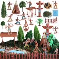 thumbnail image 1 of Juego de juguetes wookidel, 44 unidades, figuras de indios nativos americanos, 1 of 7