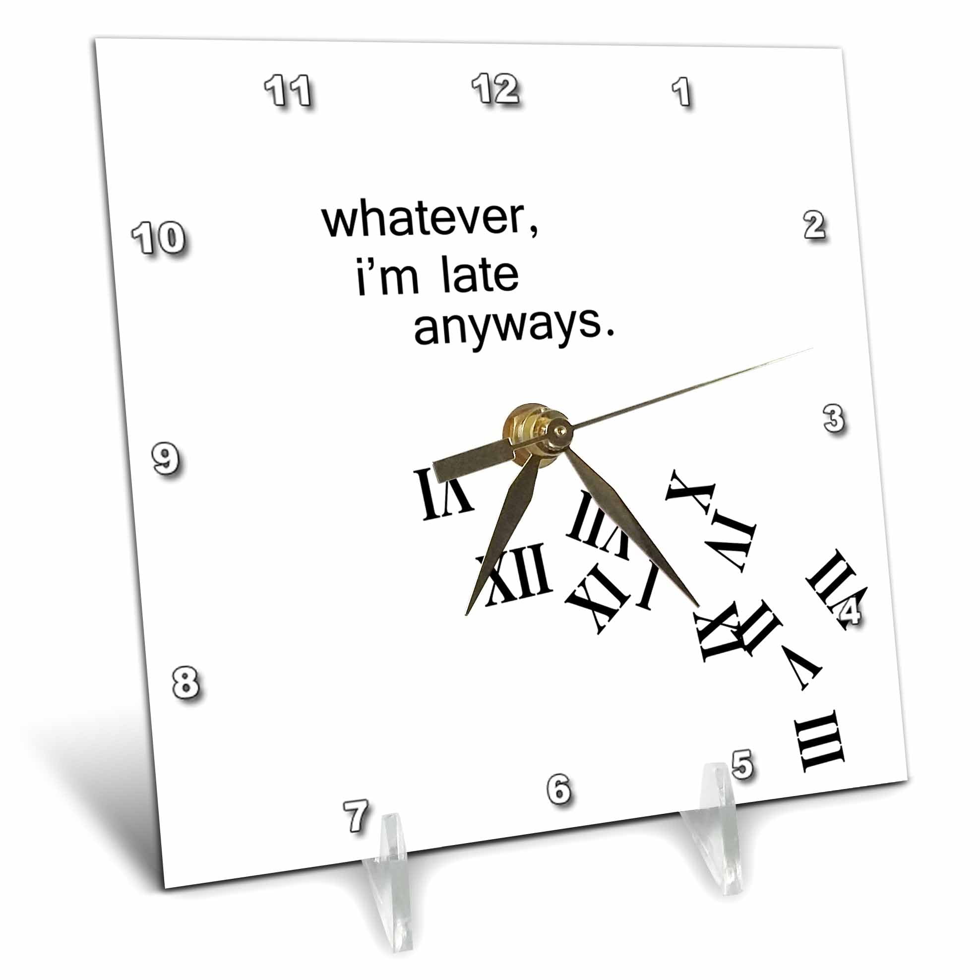 3drose-whatever-im-late-anyways-falling-numbers-desk-clock-6-by-6