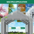 thumbnail image 4 of HOTEEL Carport 10'x20' Large Heavy Duty Car Canopy with Steel Frame, Portable Garage Wedding Tent Big Tents Carports Shelter, All-Season Tarp for Outdoor Party Birthday, Gray, 4 of 12