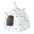 thumbnail image 3 of Casita colgante para pájaros, nido para loros, cama acogedora para hámsteres, escondite de mesa para mascotas, accesorio versátil, forrado de felpa, Pez, 3 of 8