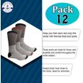 thumbnail image 3 of Yacht & Smith 12 Pack Cotton Thermal Crew Socks, Men Warm Thick Boot Sock, Bulk, 3 of 8