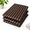 Dark Walnut-94.5" x 11", variant on Black 94.5" x 11" 4-Piece Acoustic Slat Decorative Wall Panels