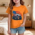 thumbnail image 2 of WUANDIXFA Toddler American Flag Shirts 4th of July T-Shirts Boys Girls Cotton Patriotic Tops Tee Kids Independence Day Clothes (Orange, 7-8 Years), 2 of 5