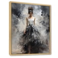 thumbnail image 2 of Designart "Grey Avant-Garde Ballet Woman" Fashion Framed Wall Art - Glam Grey Ballet Entryway Framed Wall Art, 2 of 6