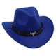 thumbnail image 2 of Sombrero de vaquero occidental perfecl Sombrero de Vestido de lujo Azul, 2 of 8